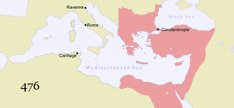 東ローマ帝国の領土
